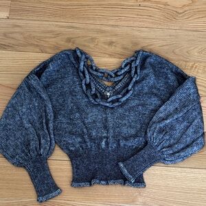 Roberto Cavalli Charcoal Knit Sweater, USA 6